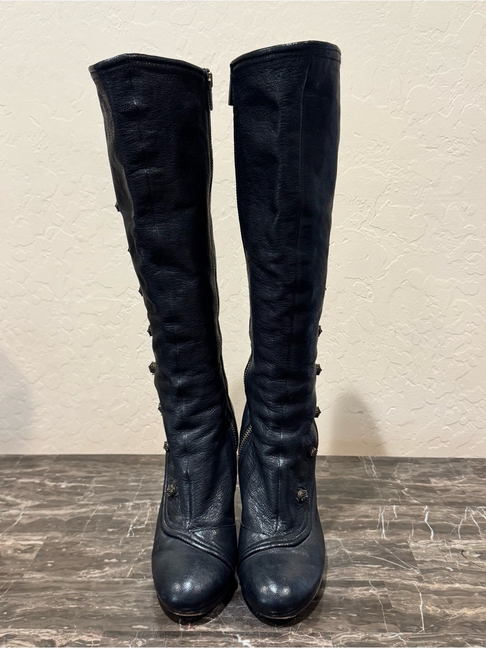 Frye Leather Matilda Button Victorian
Style Heeled Knee High Boots - Picture 5 of 13